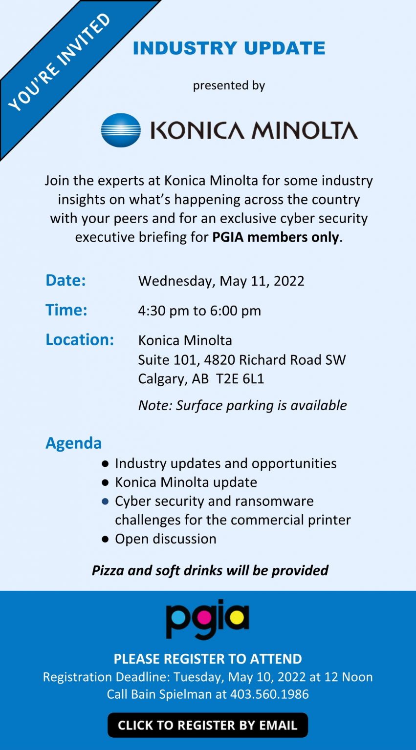 Konica Minolta Industry Update for PGIA Members